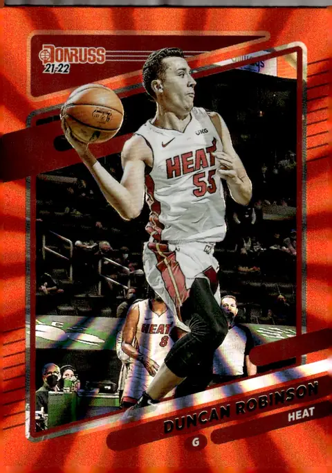 2021-22 Donruss #107 Duncan Robinson – Holo Orange Laser