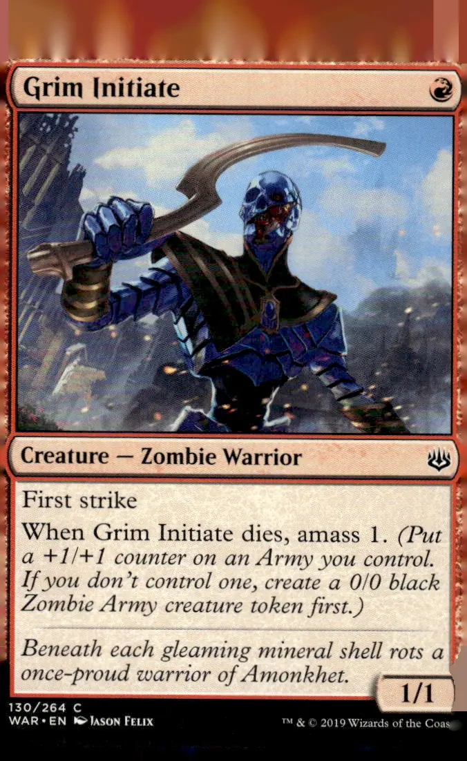 2019 War of the Spark (WAR) #130/264 Grim Initiate (front)