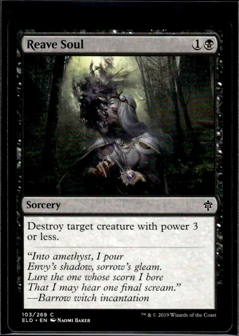 2019 Magic: The Gathering - Throne of Eldraine (ELD) #103/269 Reave Soul