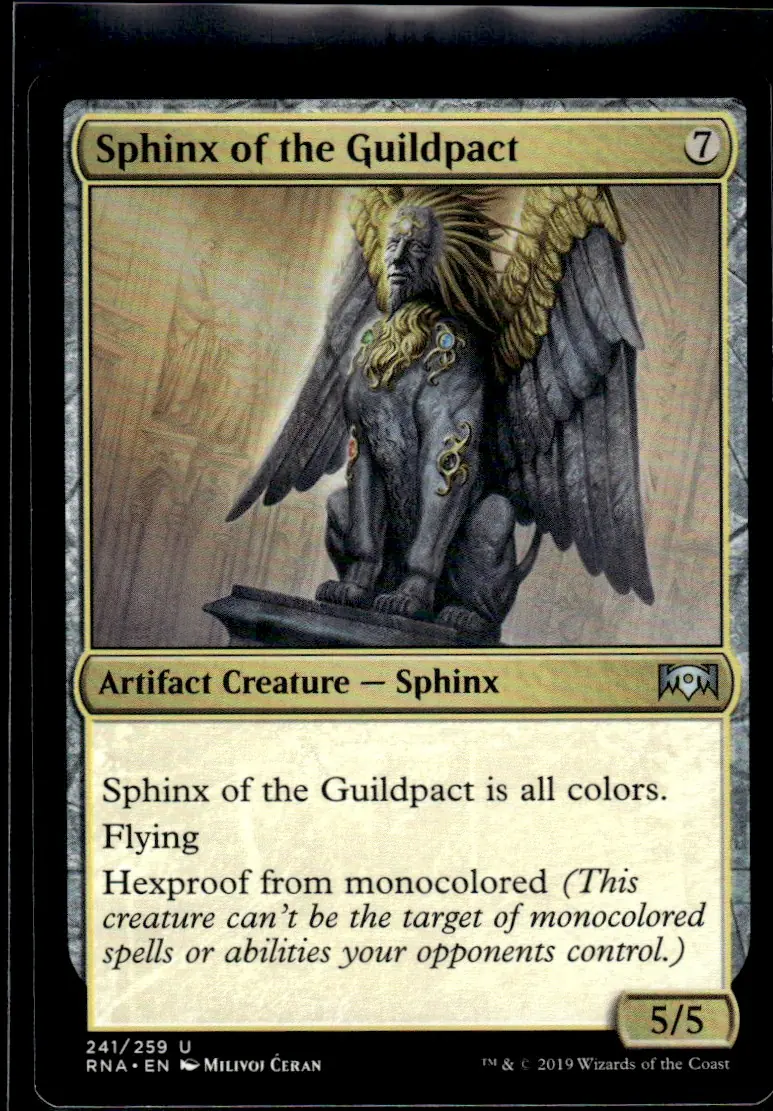 2019 Ravnica Allegiance (RNA) #241/259 Sphinx of the Guildpact (front)