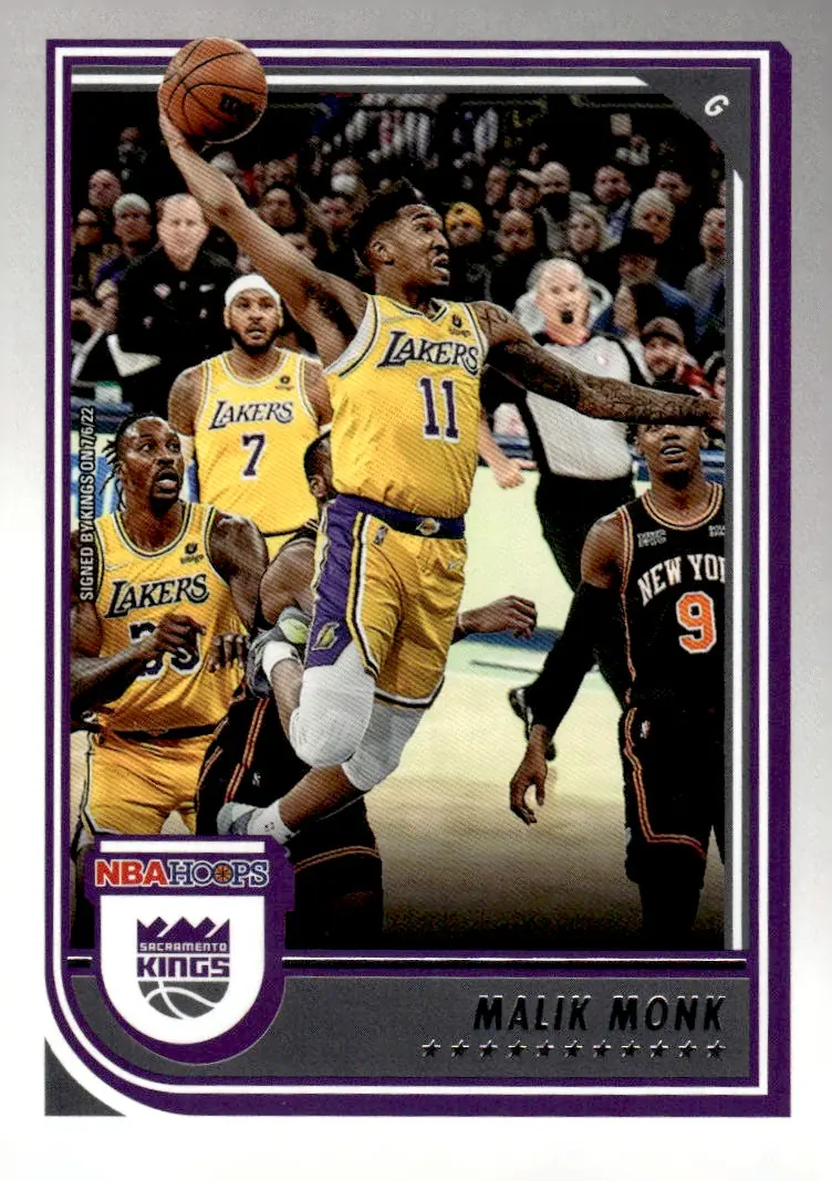 2022-23 NBA Hoops #162 Malik Monk (front)