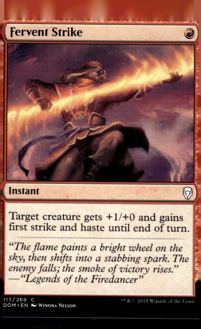 2018 Dominaria (DOM) #117/269 Fervent Strike (front)