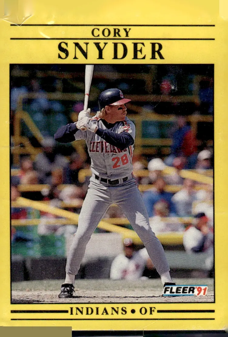 1991 Fleer #378 Cory Snyder (front)