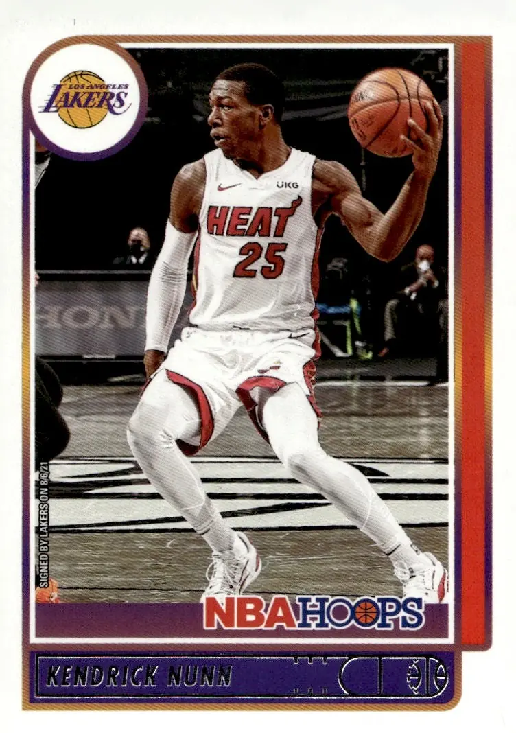 2021-22 NBA Hoops #60 Kendrick Nunn (front)