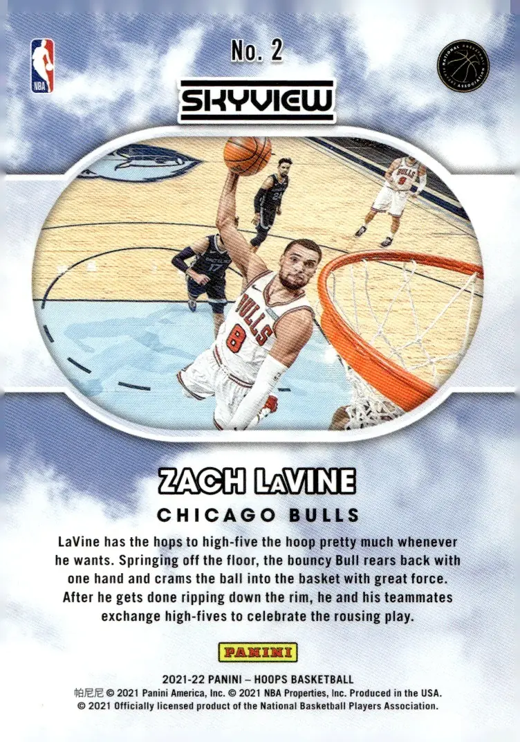 2021-22 NBA Hoops #2 Zach LaVine (back)