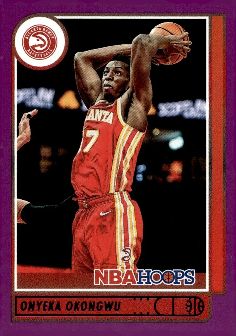 2021-22 NBA Hoops #198 Onyeka Okongwu – Purple (front)