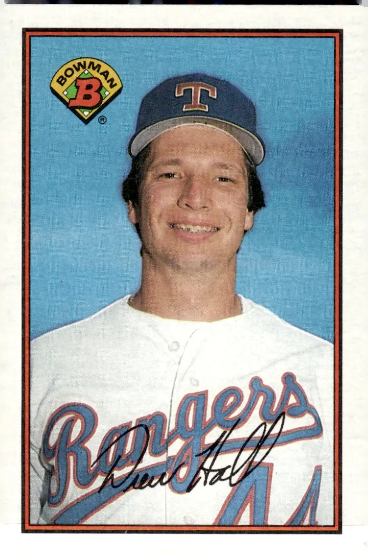 1989 Bowman #221 Drew Hall (front)