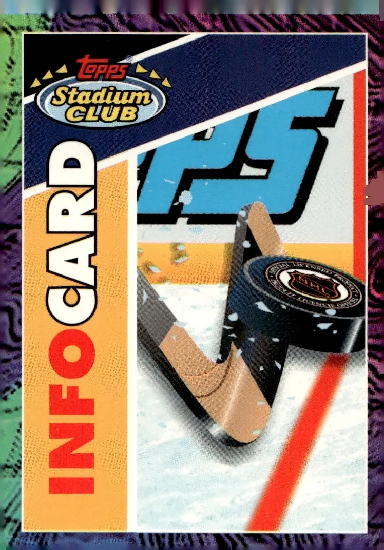 1994-95 Topps Stadium Club Info Card (front)