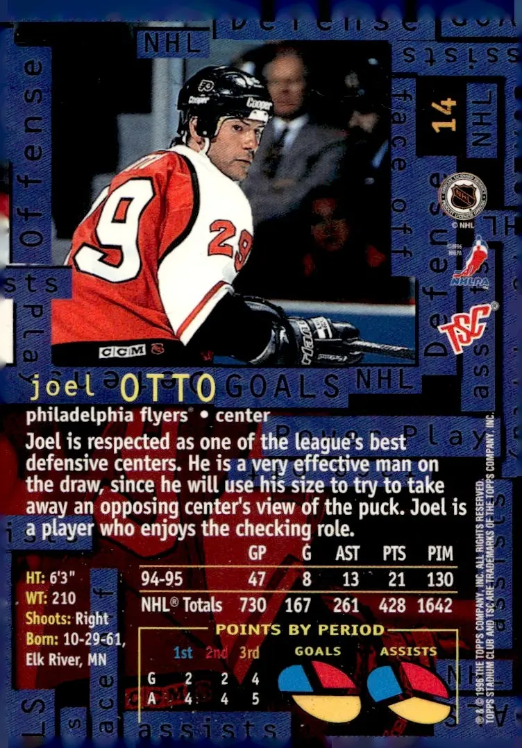 1995-96 Stadium Club #14 Joel Otto (back)