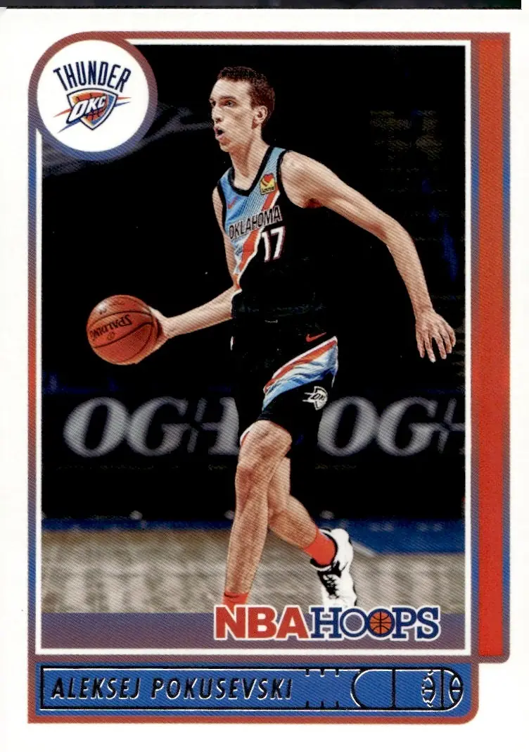 2021-22 NBA Hoops #13 Aleksej Pokusevski (front)