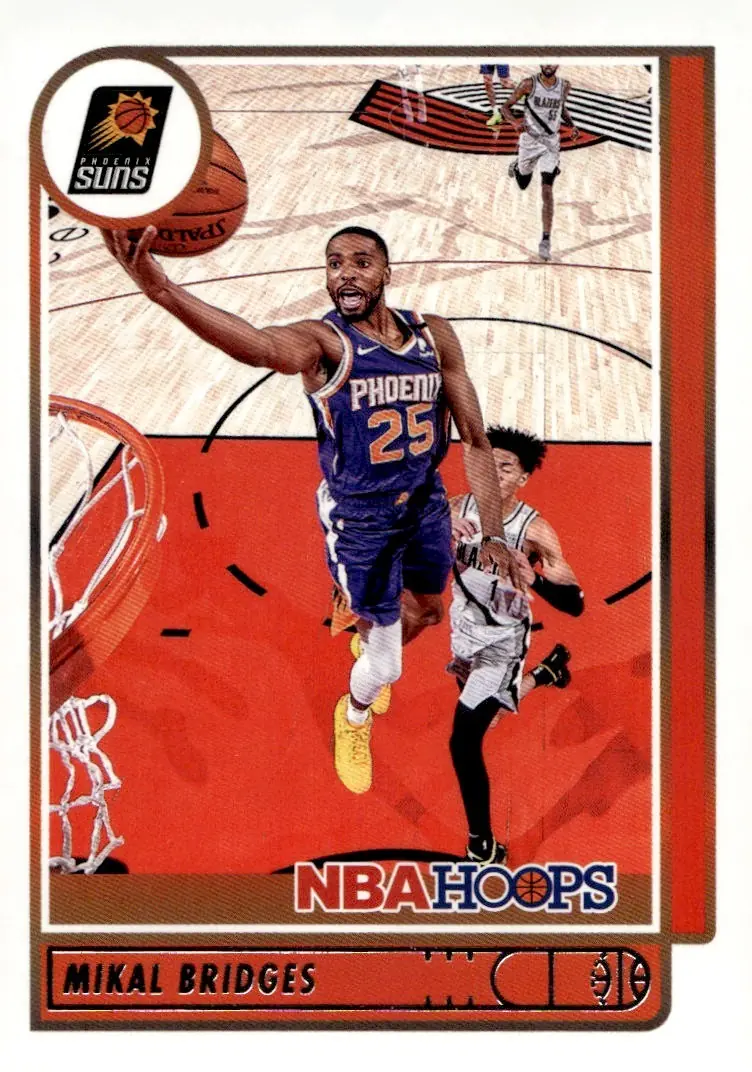 2021-22 NBA Hoops #16 Mikal Bridges (front)