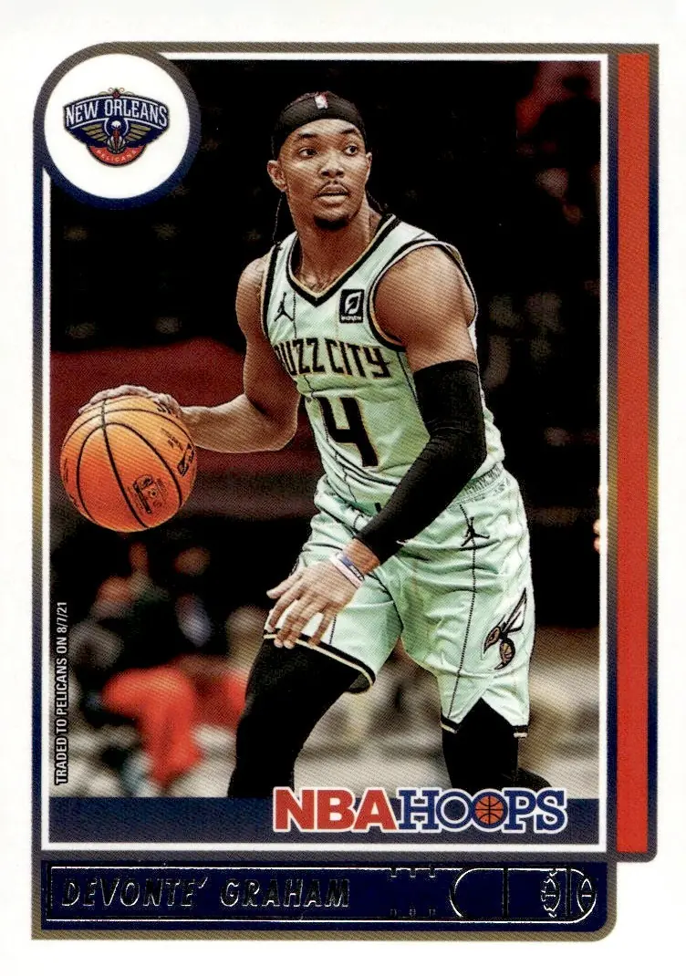 2021-22 NBA Hoops #180 Devonte' Graham (front)
