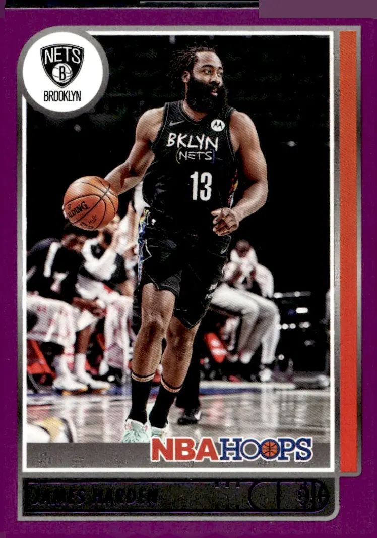 2021-22 NBA Hoops #67 James Harden – Purple (front)