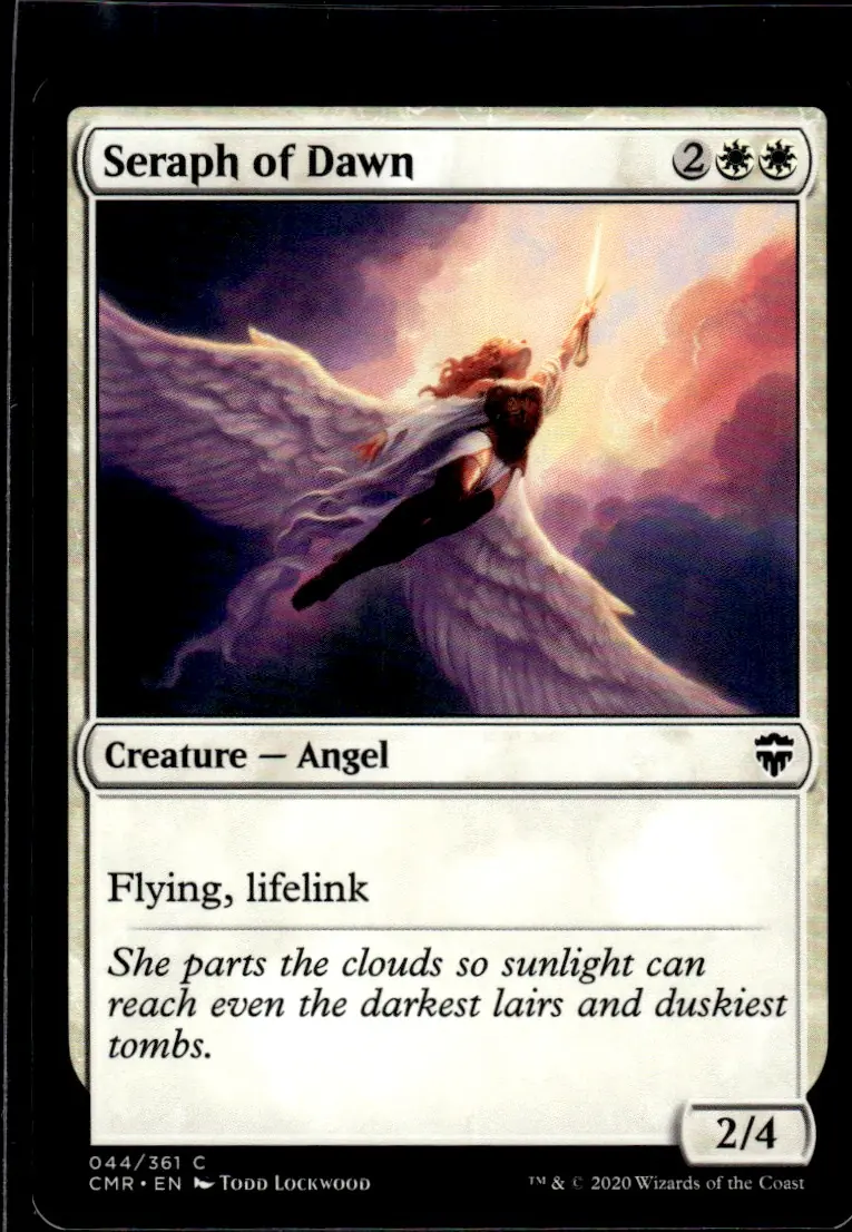 2020 Magic: The Gathering - Commander Legends (CMR) #044/361 Seraph of Dawn (front)