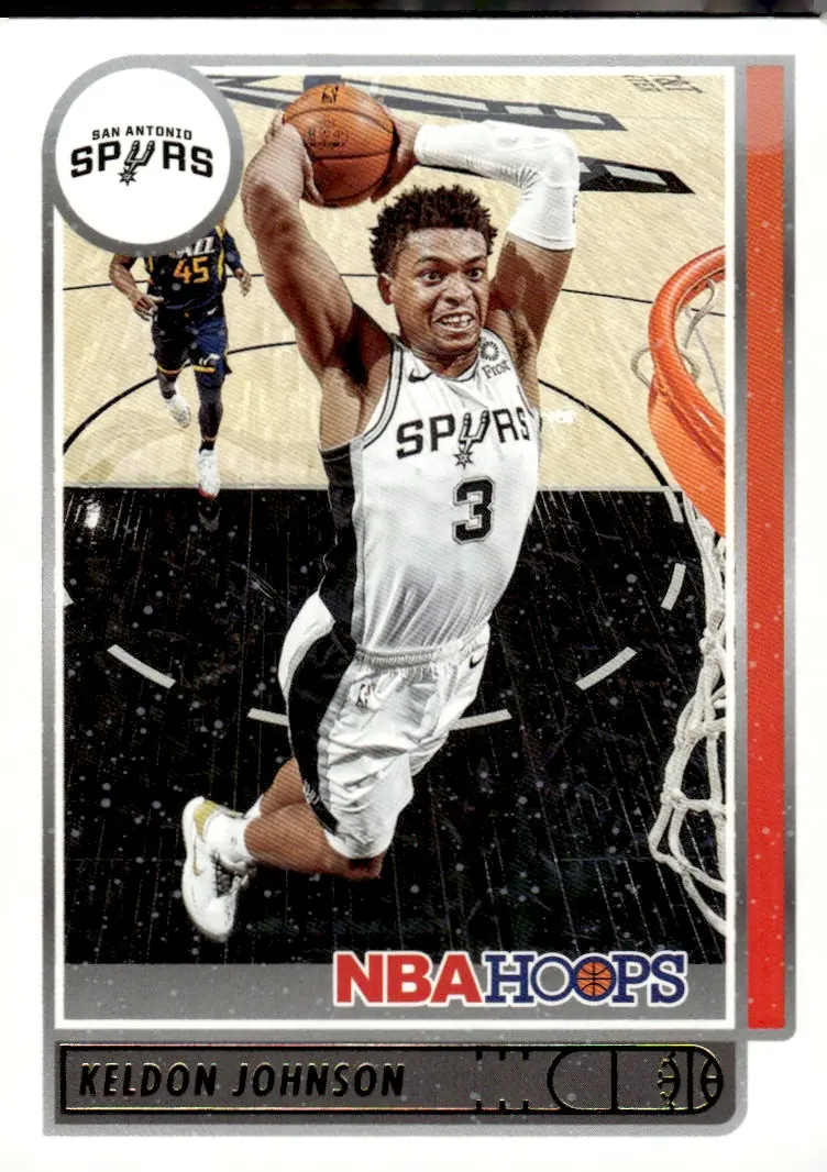 2021-22 NBA Hoops #34 Keldon Johnson (front)