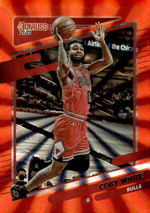 2021-22 Donruss #165 Coby White – Holo Red Laser