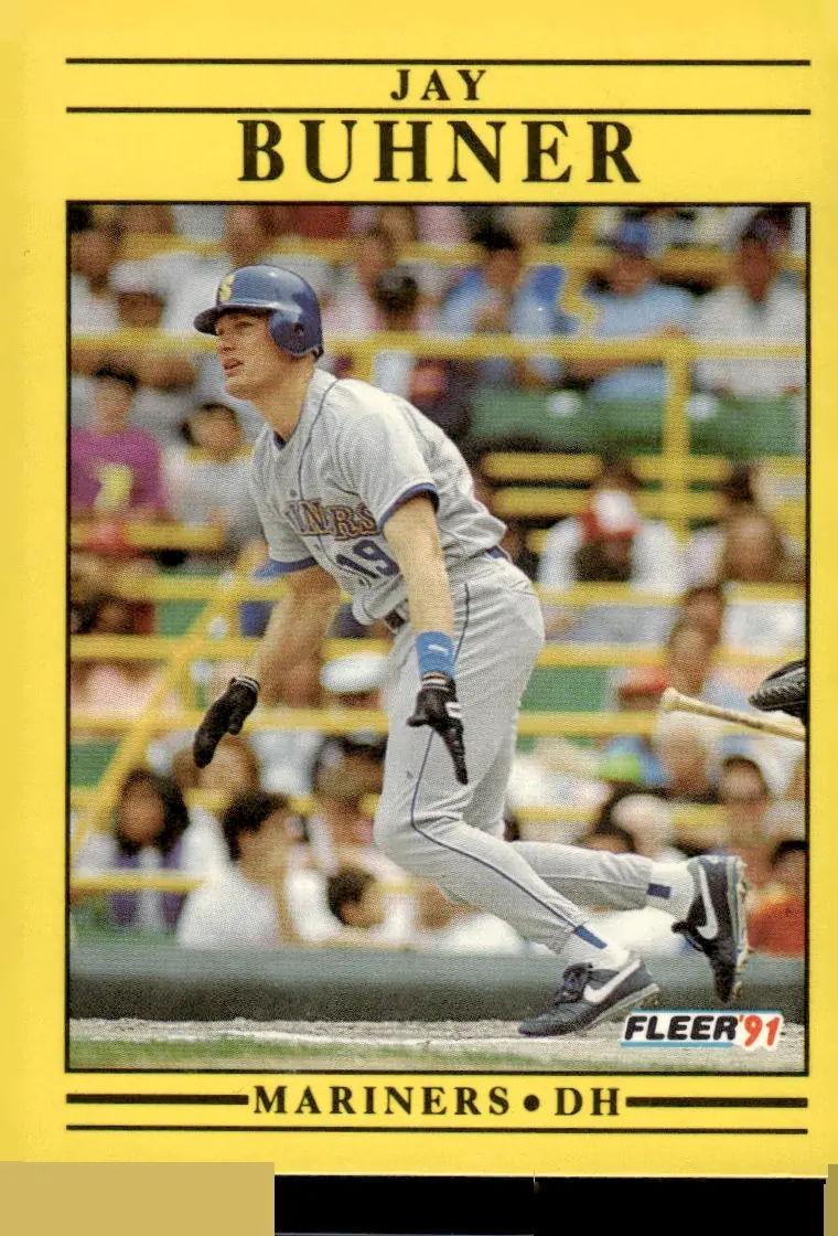 1991 Fleer #446 Jay Buhner (front)