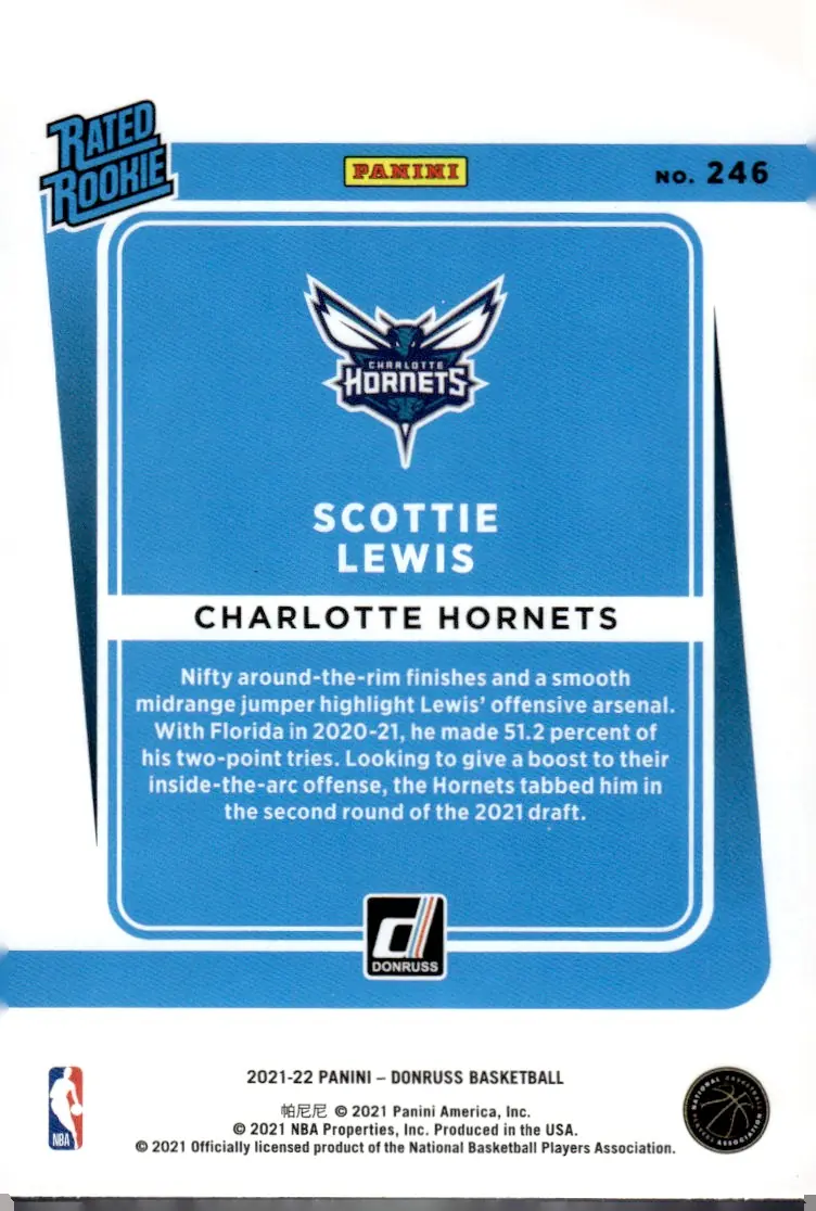 2021-22 Donruss #246 Scottie Lewis (back)