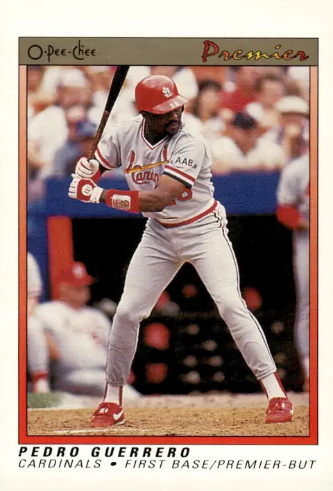 1991 O-Pee-Chee Premier #58 Pedro Guerrero