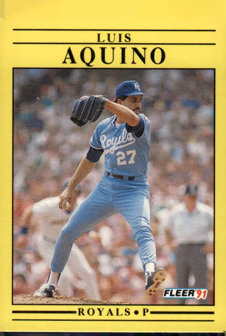 1991 Fleer #550 Luis Aquino (front)