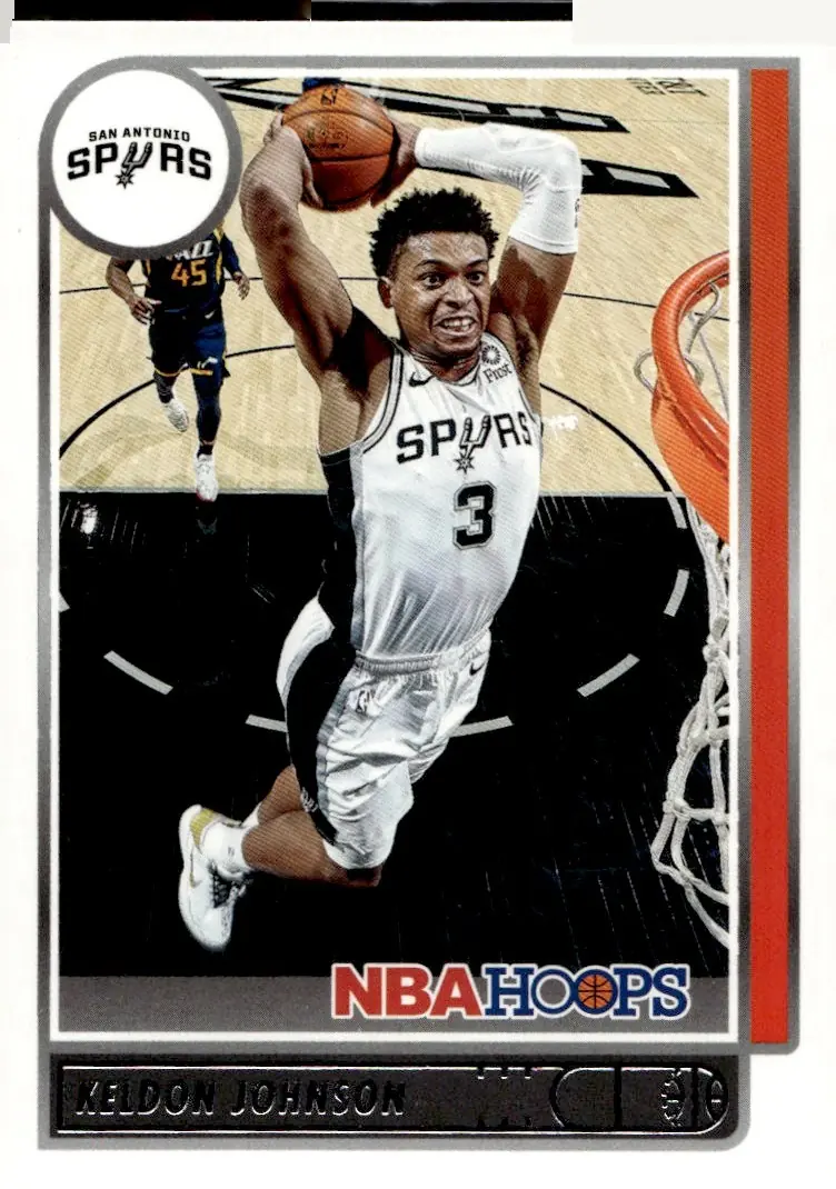 2021-22 NBA Hoops #34 Keldon Johnson (front)