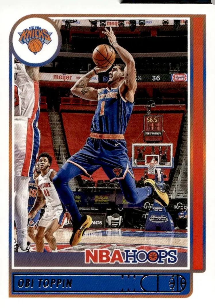 2021-22 NBA Hoops #177 Obi Toppin (front)