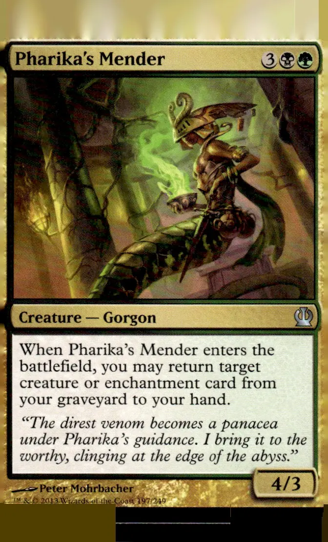 2013 Theros (THS) #197/249 Pharika's Mender – Foil (front)