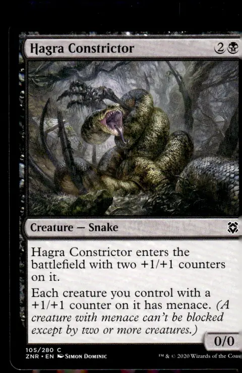 2020 Zendikar Rising (ZNR) #105/280 Hagra Constrictor – Foil