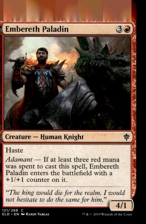 2019 Throne of Eldraine (ELD) #121/269 Embereth Paladin