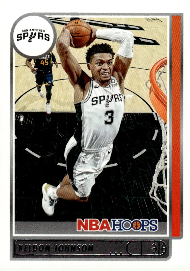 2021-22 NBA Hoops #34 Keldon Johnson (front)
