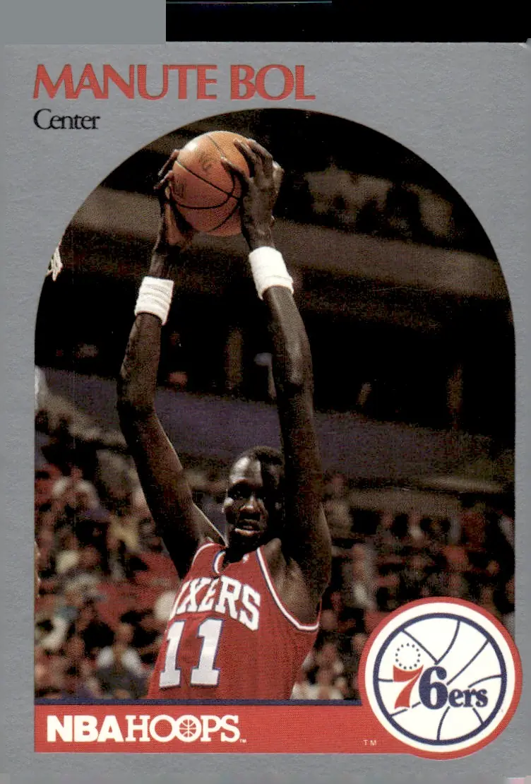 1990-91 NBA Hoops #424 Manute Bol (front)