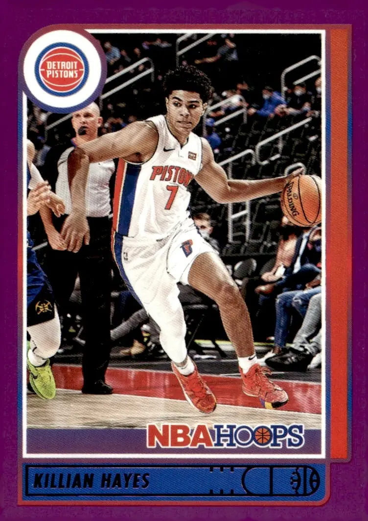 2021-22 NBA Hoops #175 Killian Hayes – Purple (front)