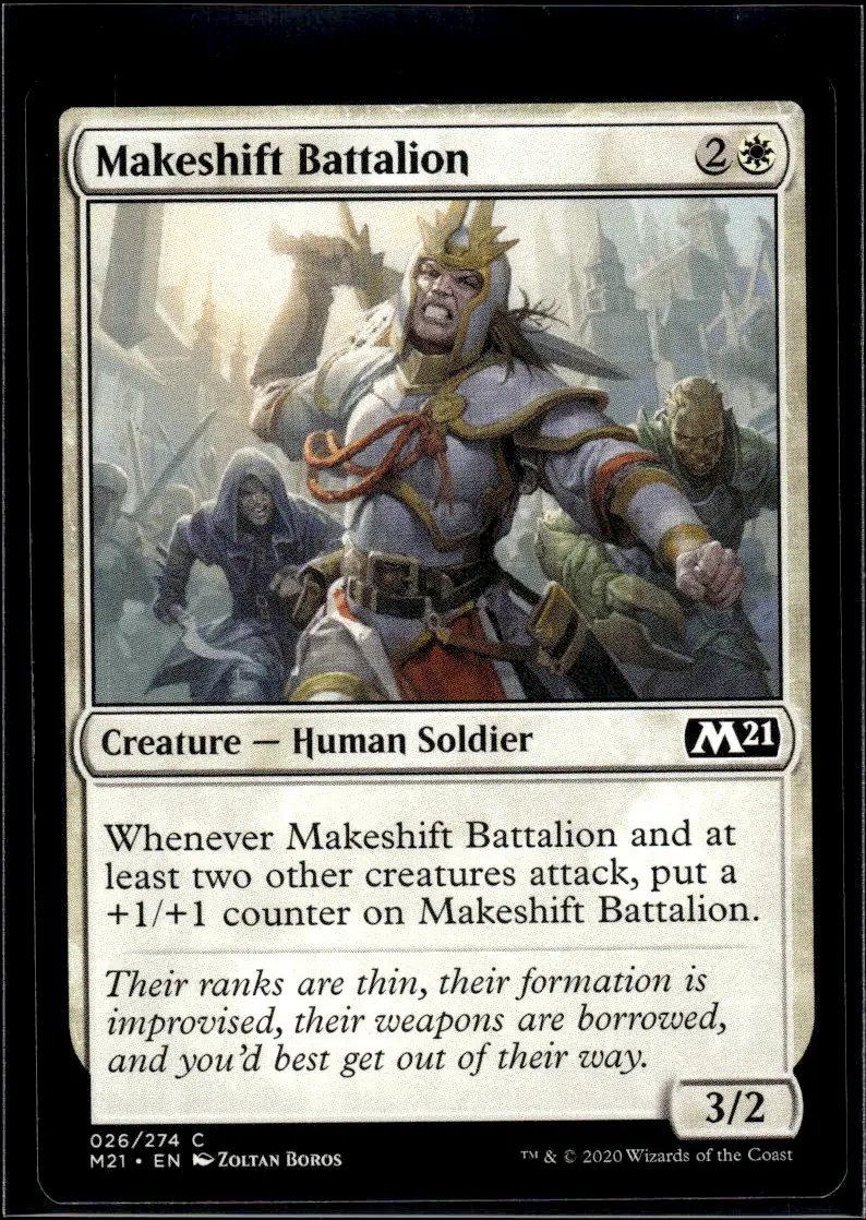 2020 Core Set 2021 (M21) #026/274 Makeshift Battalion (front)