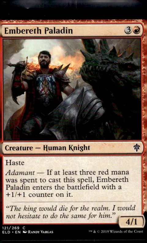 2019 Magic: The Gathering - Throne of Eldraine (ELD) #121/269 Embereth Paladin