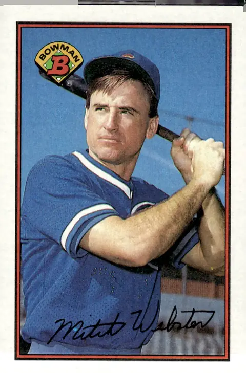 1989 Bowman #296 Mitch Webster