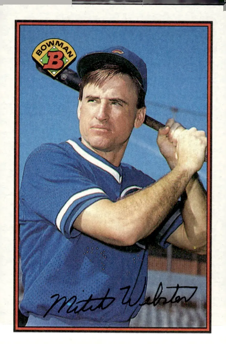 1989 Bowman #296 Mitch Webster (front)