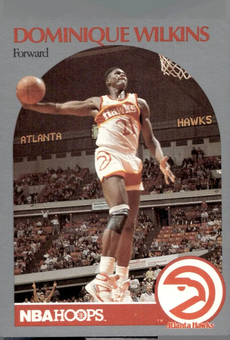 1990-91 NBA Hoops #36 Dominique Wilkins (front)
