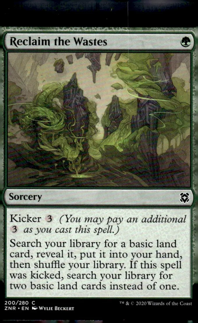 2020 Zendikar Rising (ZNR) #200/280 Reclaim the Wastes – Common (front)