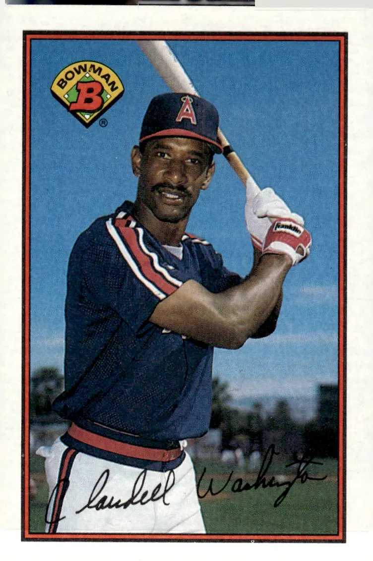 1989 Bowman #52 Claudell Washington (front)