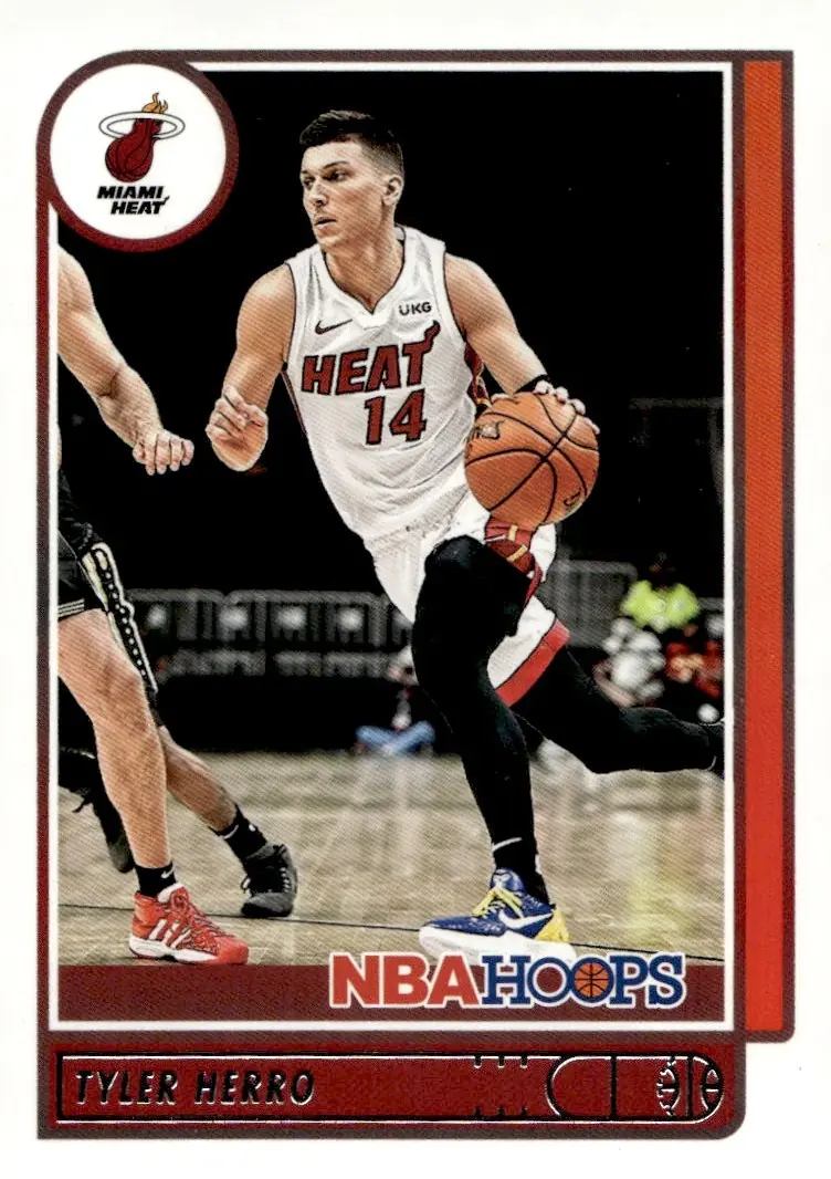 2021-22 NBA Hoops #40 Tyler Herro (front)