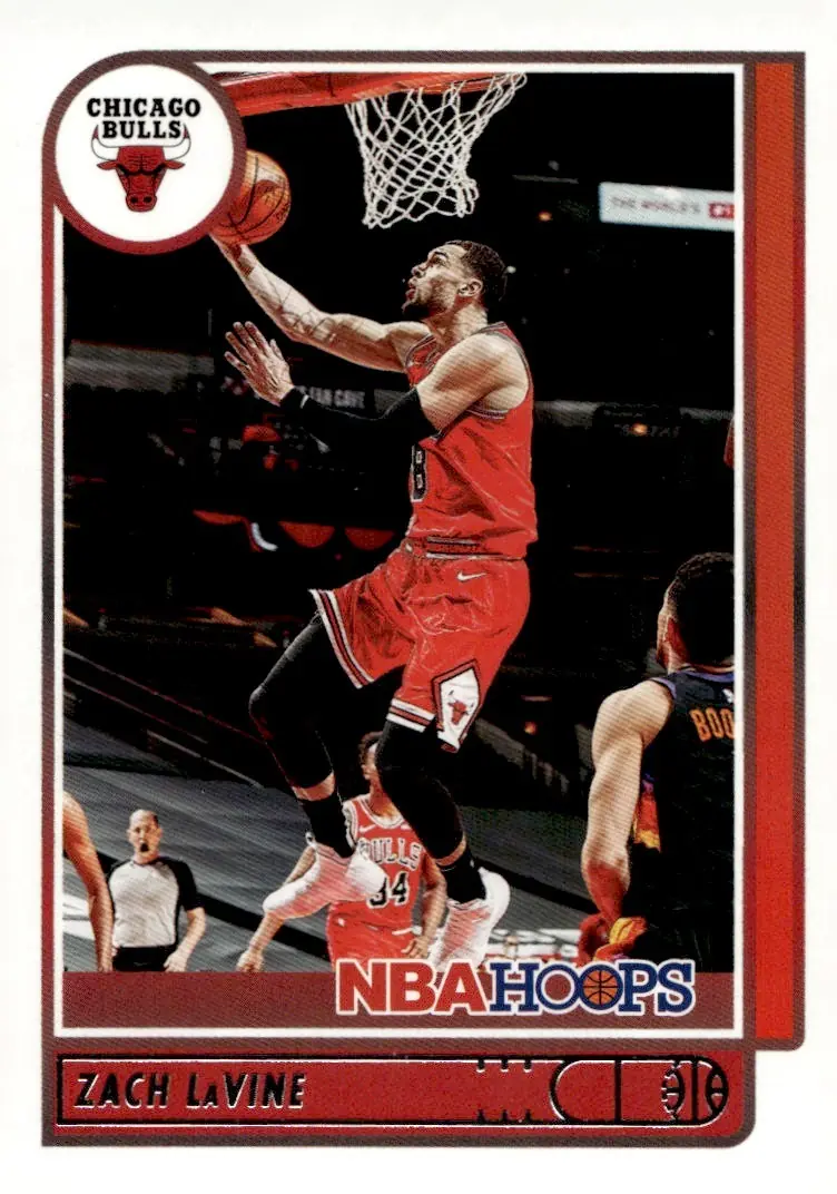 2021-22 NBA Hoops #15 Zach LaVine (front)