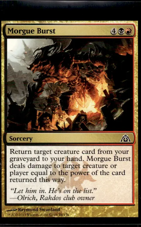 2013 Magic: The Gathering - Dragon's Maze #86/156 Morgue Burst