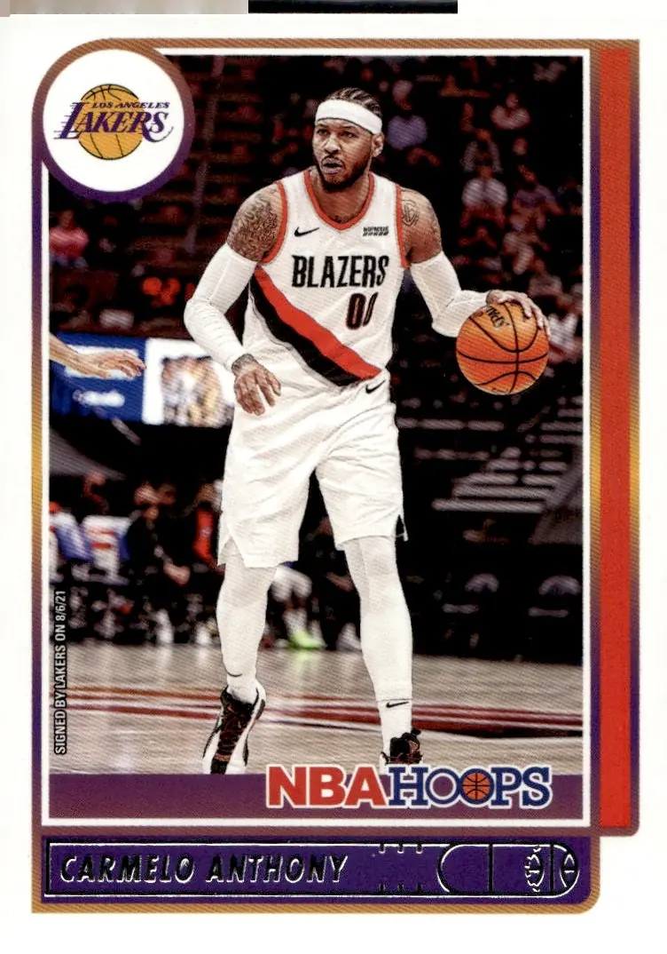 2021-22 NBA Hoops #101 Carmelo Anthony (front)