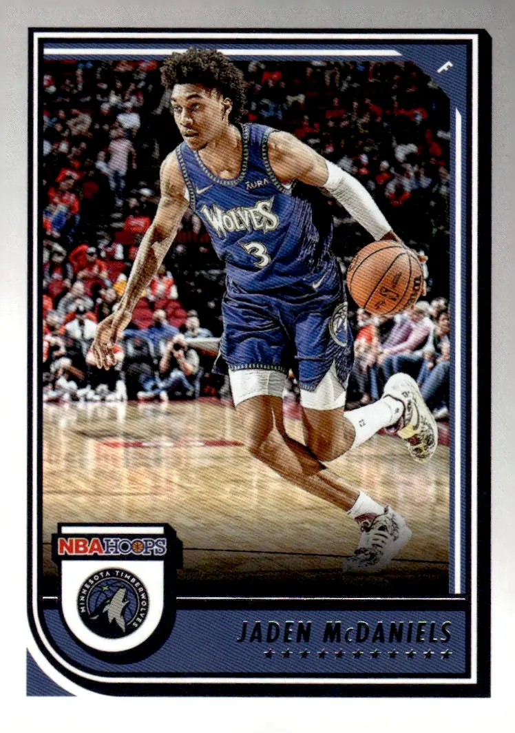 2022-23 NBA Hoops #199 Jaden McDaniels (front)