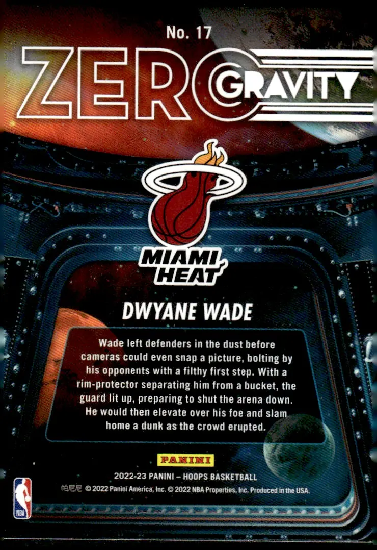 2022-23 NBA Hoops #17 Dwyane Wade (back)