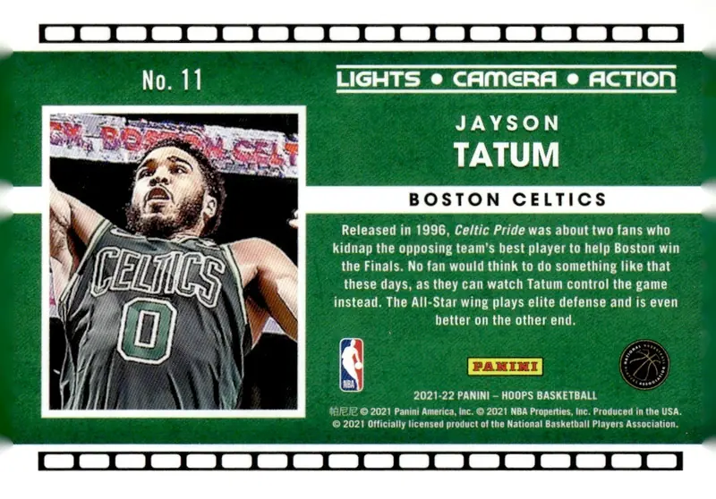2021-22 NBA Hoops #11 Jayson Tatum (back)