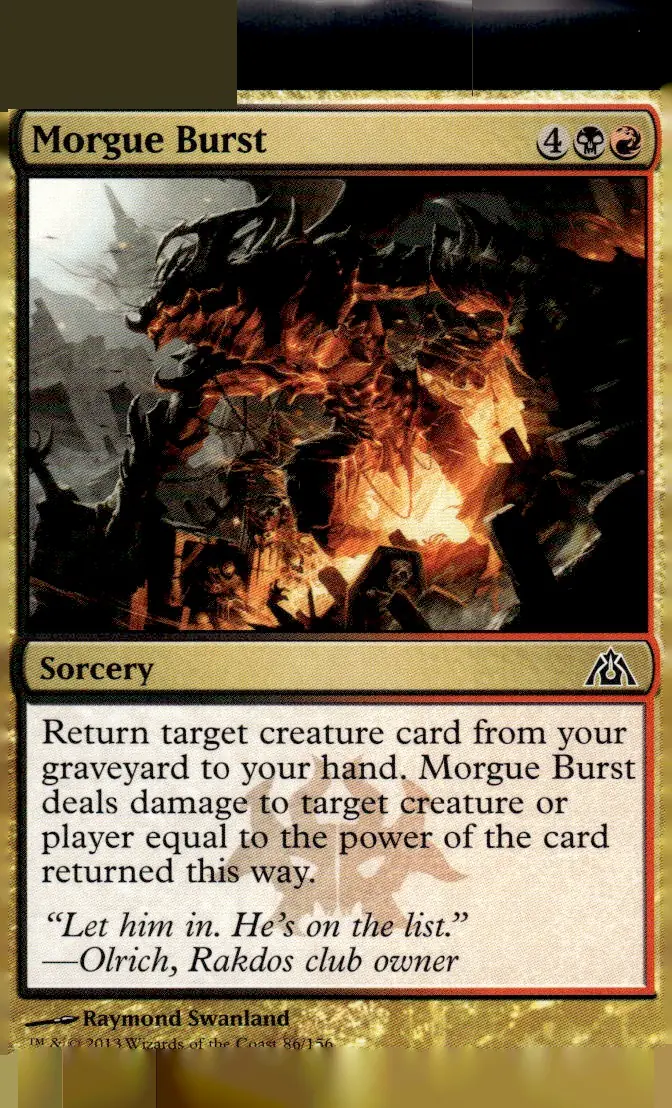 2013 Dragon's Maze #86/156 Morgue Burst (front)