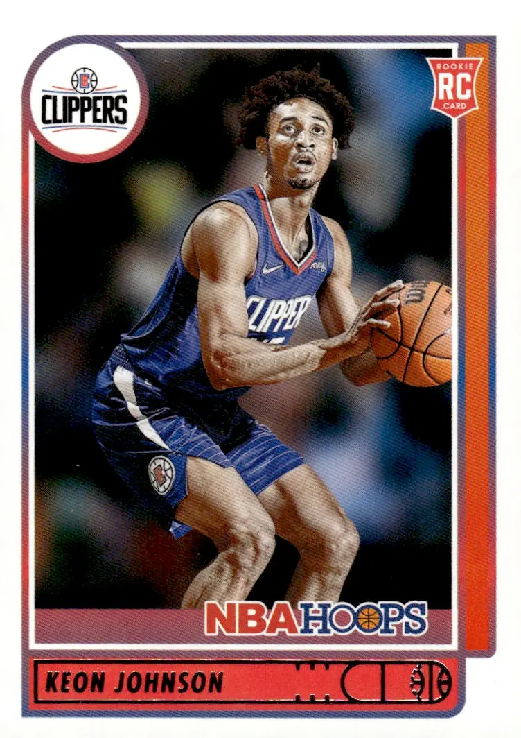 2021-22 NBA Hoops #205 Keon Johnson (front)
