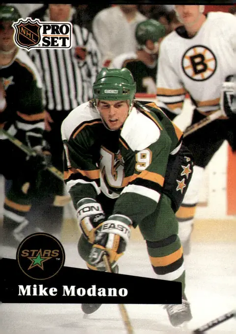 1991-92 Pro Set (French/Bilingual Edition) #105 Mike Modano – French edition