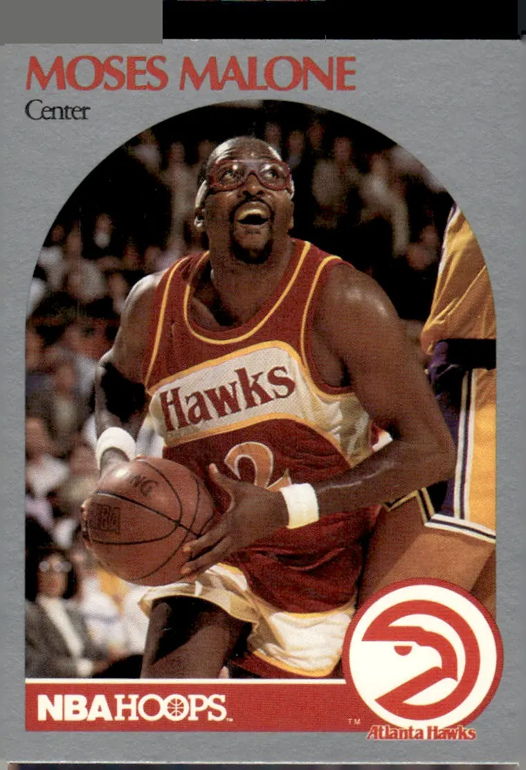 1990-91 NBA Hoops #31 Moses Malone (front)
